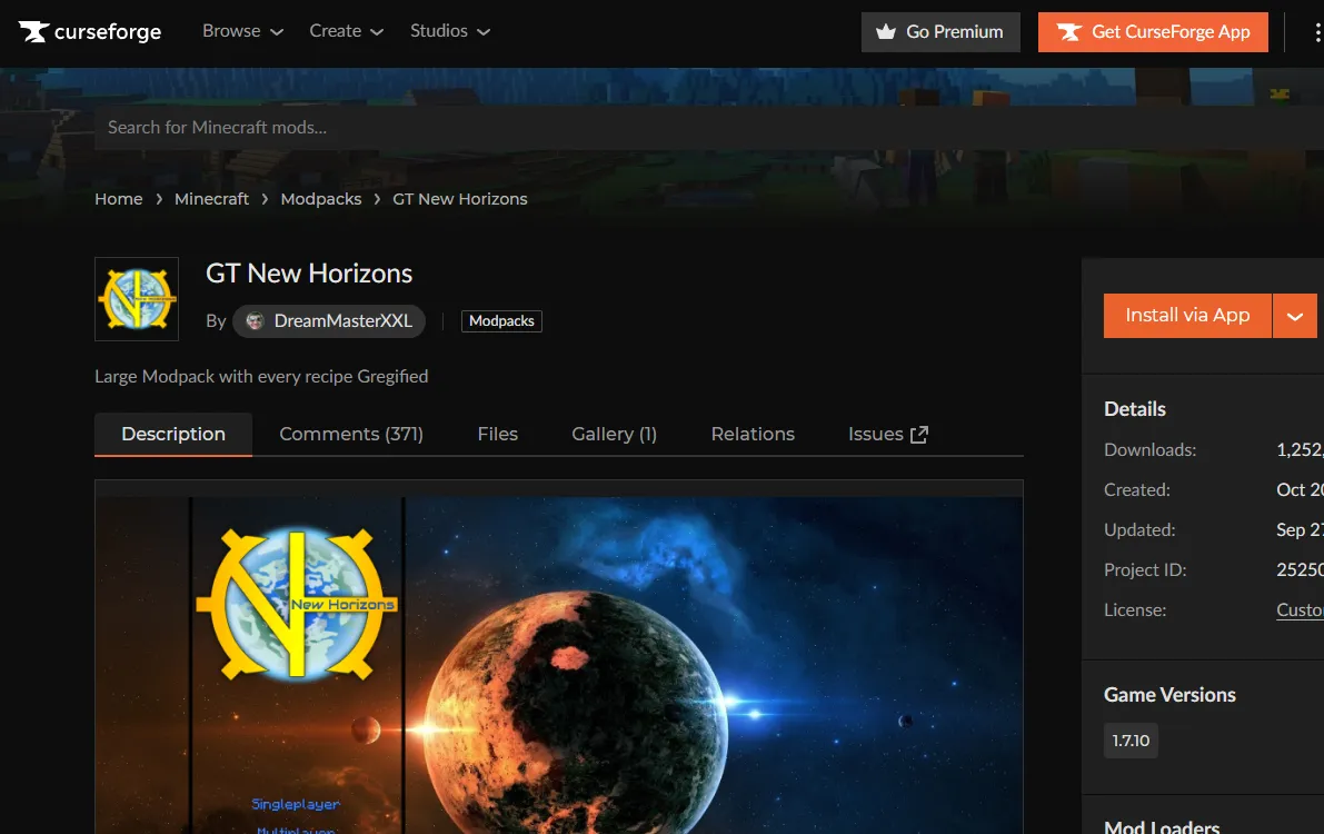 CurseForge screenshot